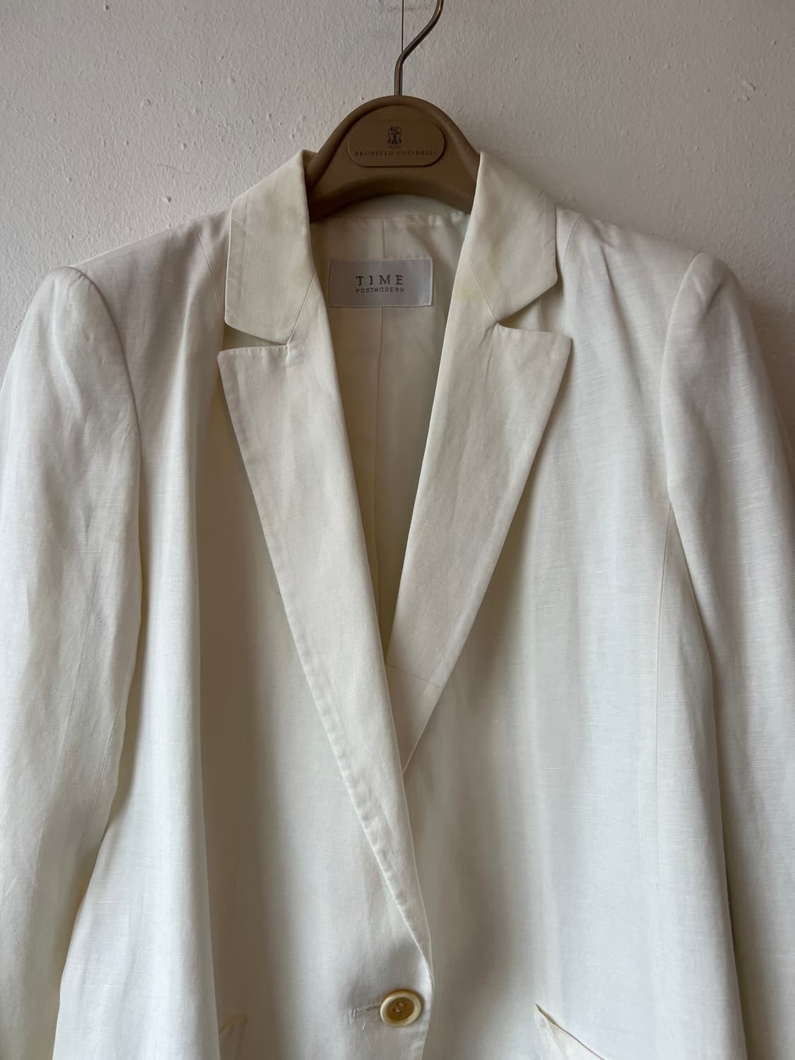 타임 여성 아이보리 린넨자켓 싱글자켓 상품이미지1