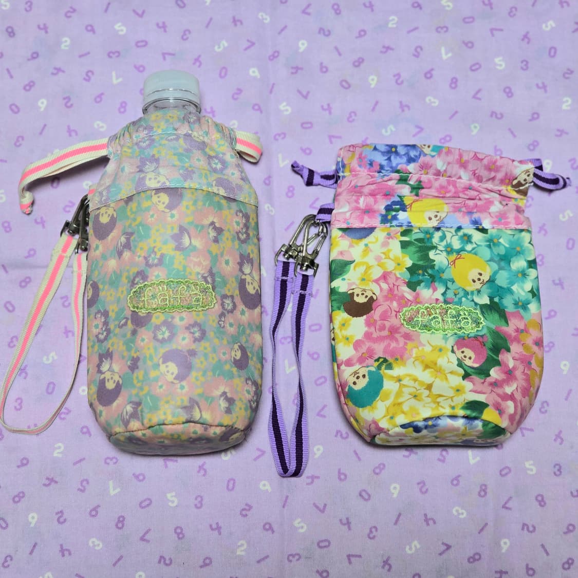 몬치치 패턴 물병 보냉파우치 2개 일괄 상품이미지1