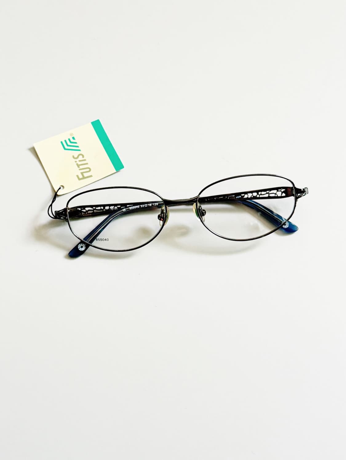 90s FUTIS 건메탈 슬림 오벌 메탈 프레임 빈티지 안경 상품이미지2