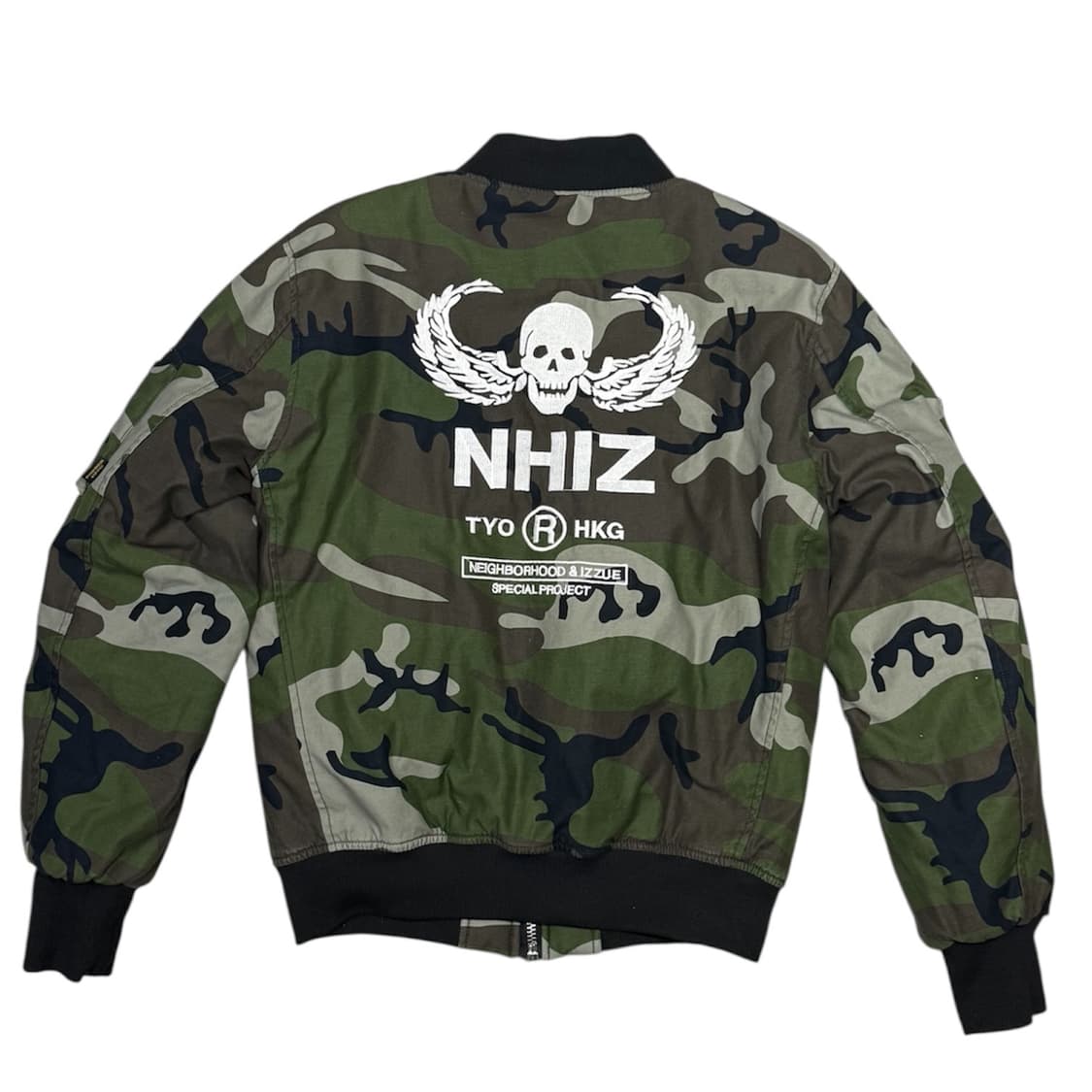 네이버후드 아카이브 해골 패치 카모 패턴 ma-1 봄버 자켓 상품이미지2