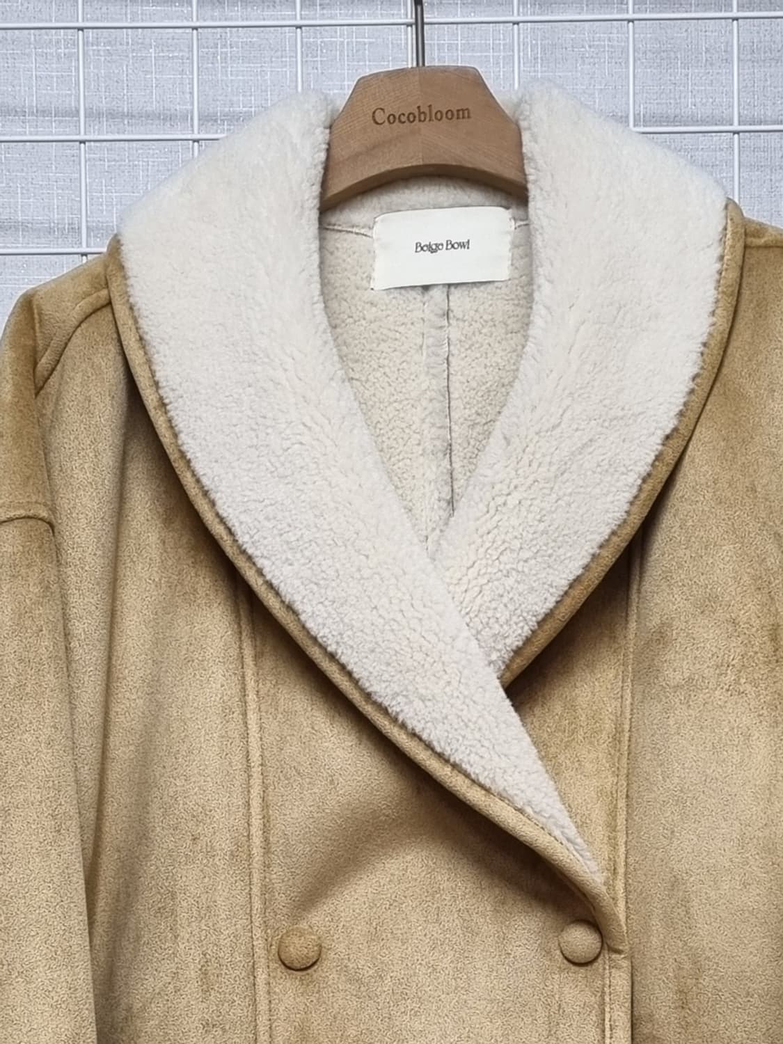 (택포) 베이지보울 하프 무스탕 상품이미지6