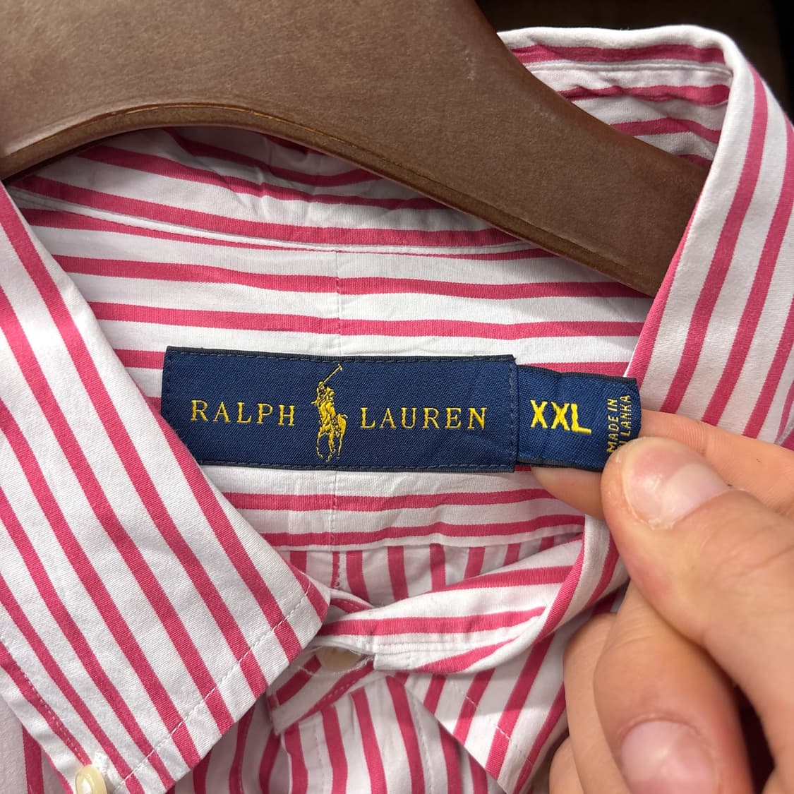 신형라벨 폴로 랄프로렌 클래식 스트라이프 버튼다운셔츠 핑크 N1161 상품이미지8