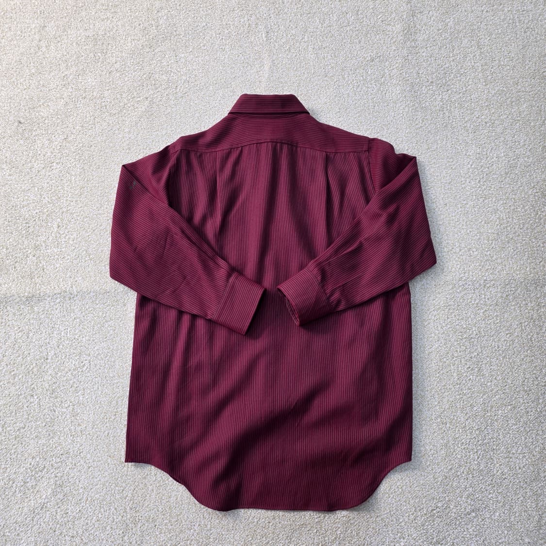 [실측확인] LANVIN 랑방 버건디 스트라이프 셔츠 남방 1215J1 상품이미지3