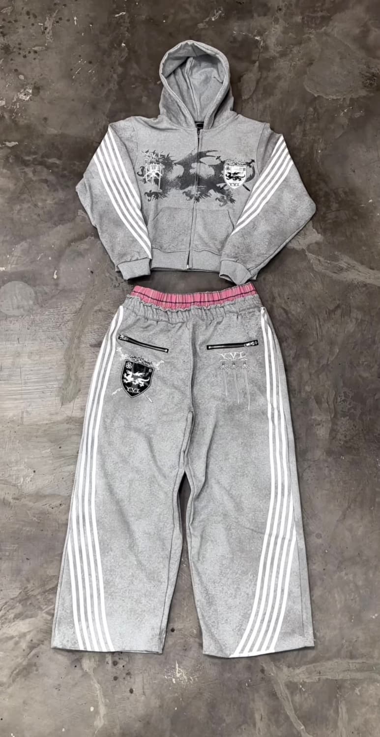 cozy worldwide 트레이닝 셋업 바지 grey 구해요 상품이미지3