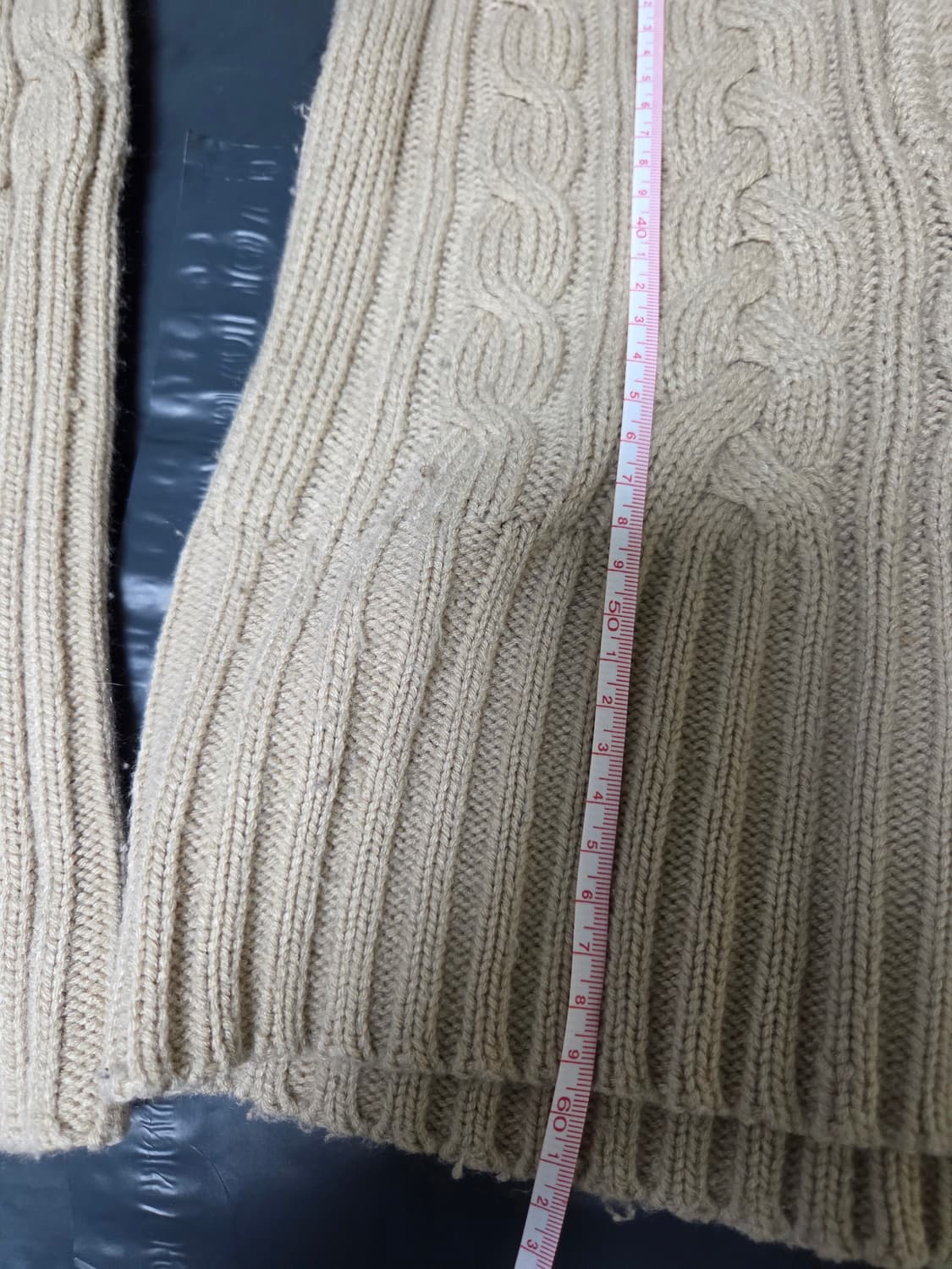 아베크롬비 딱붙베이지 꽈배기니트 상품이미지3