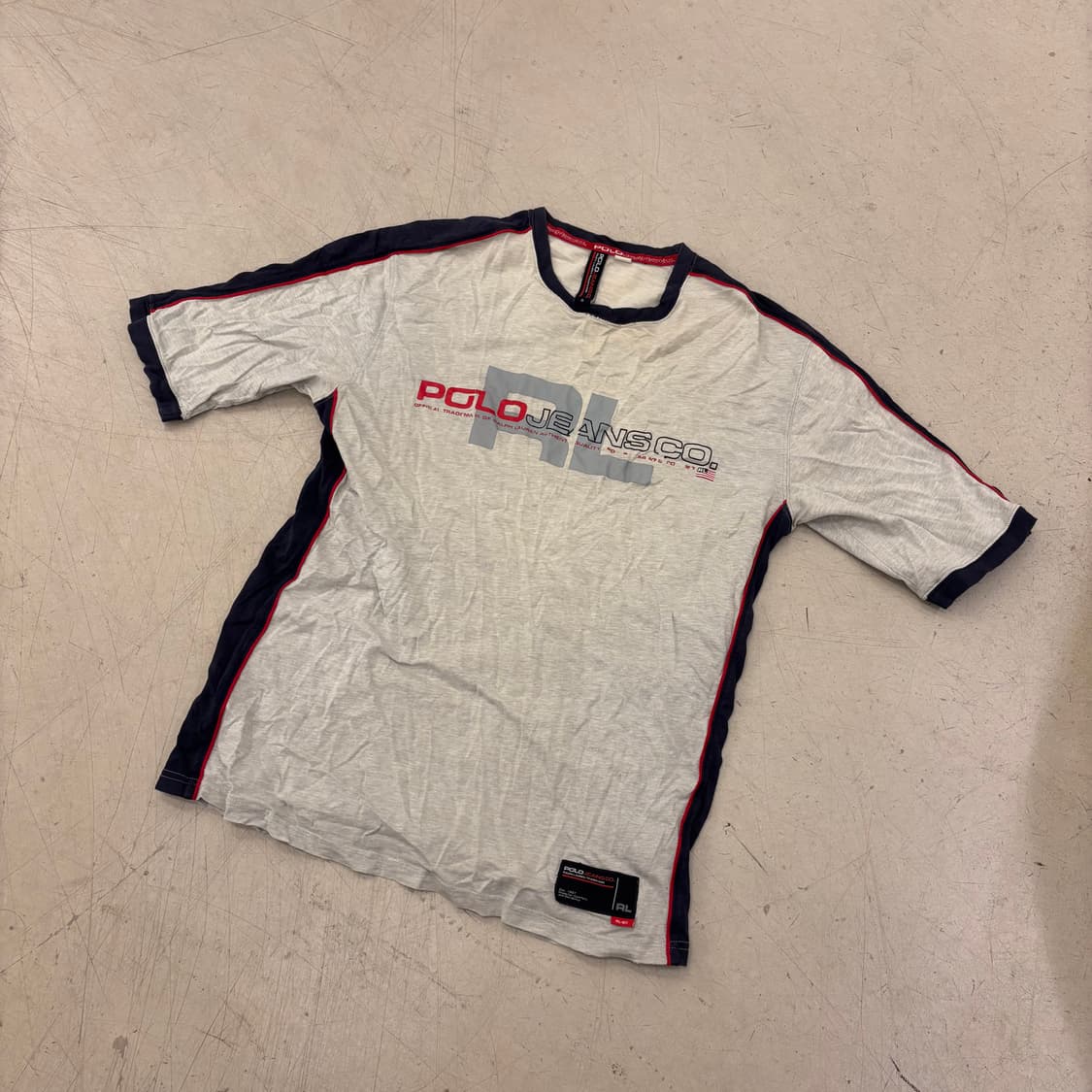 폴로 진스 컴퍼니 사이드라인 빅로고 반팔티 상품이미지1