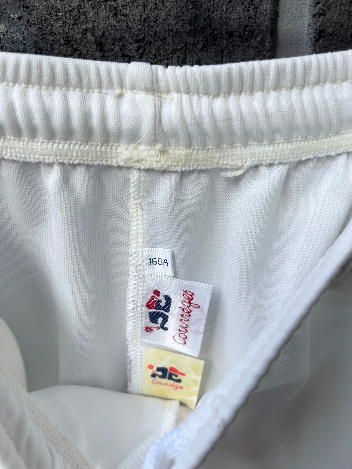 COURREGES 꾸레쥬 로고 팬츠 아이보리 M 상품이미지10