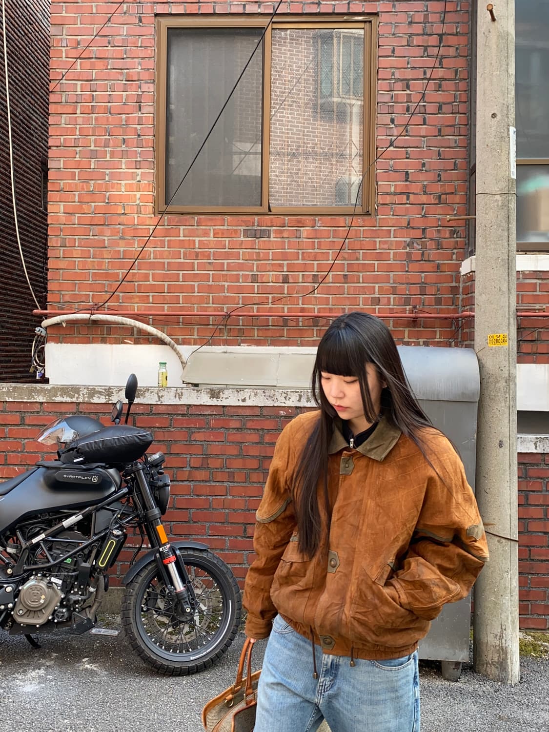 90s 오스트레일리아 스웨이드 레더(양가죽) 상품이미지1