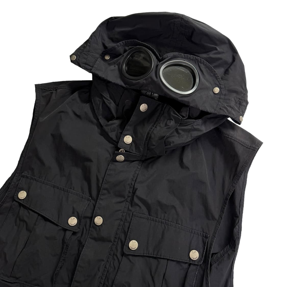 정품 CP 컴퍼니 블랙 조끼 고글후드 상품이미지1