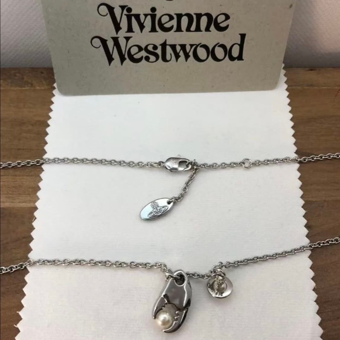 비비안웨스트우드 아카이브 집게 진주펄 orb 각인 팬던트 목걸이 상품이미지3