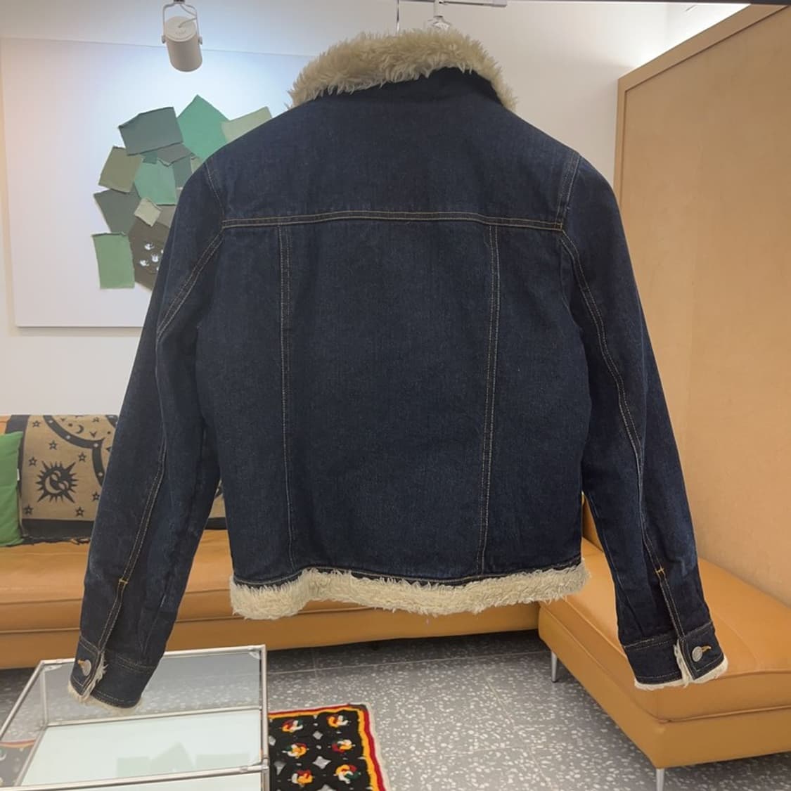 캘빈클라인 슬림핏 폭닥 데님 양털 자켓 S C07365 상품이미지4