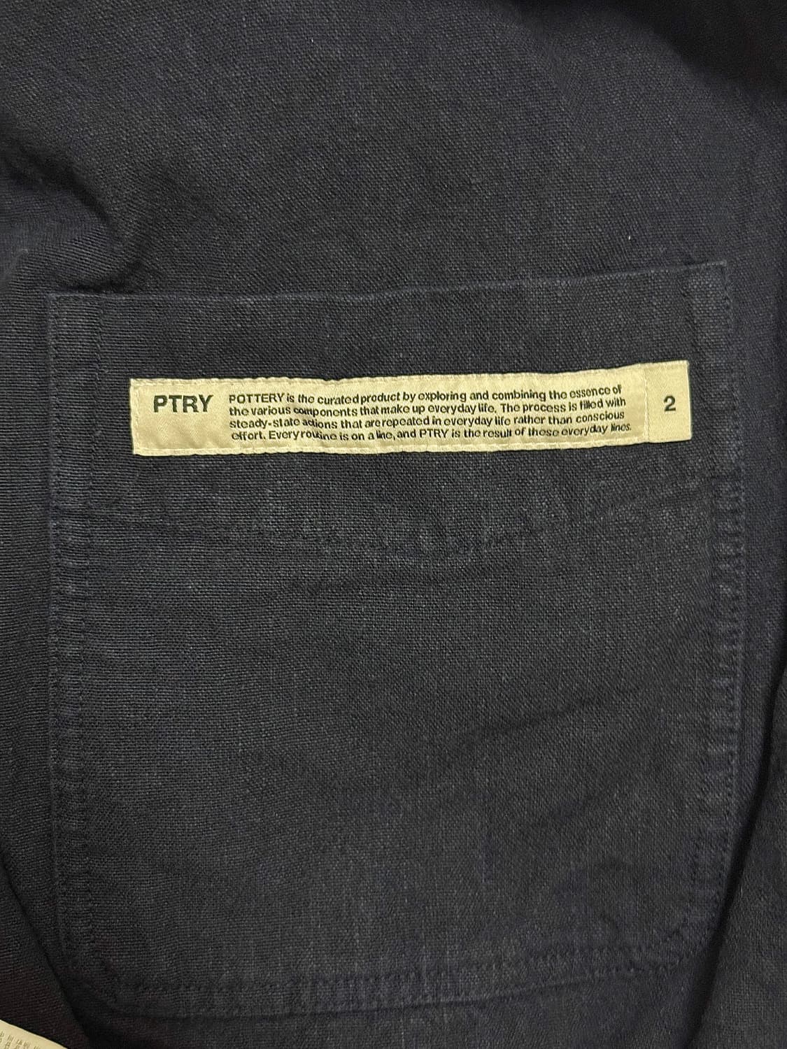 포터리 스윙탑 블루종 다크 네이비 2사이즈 상품이미지2