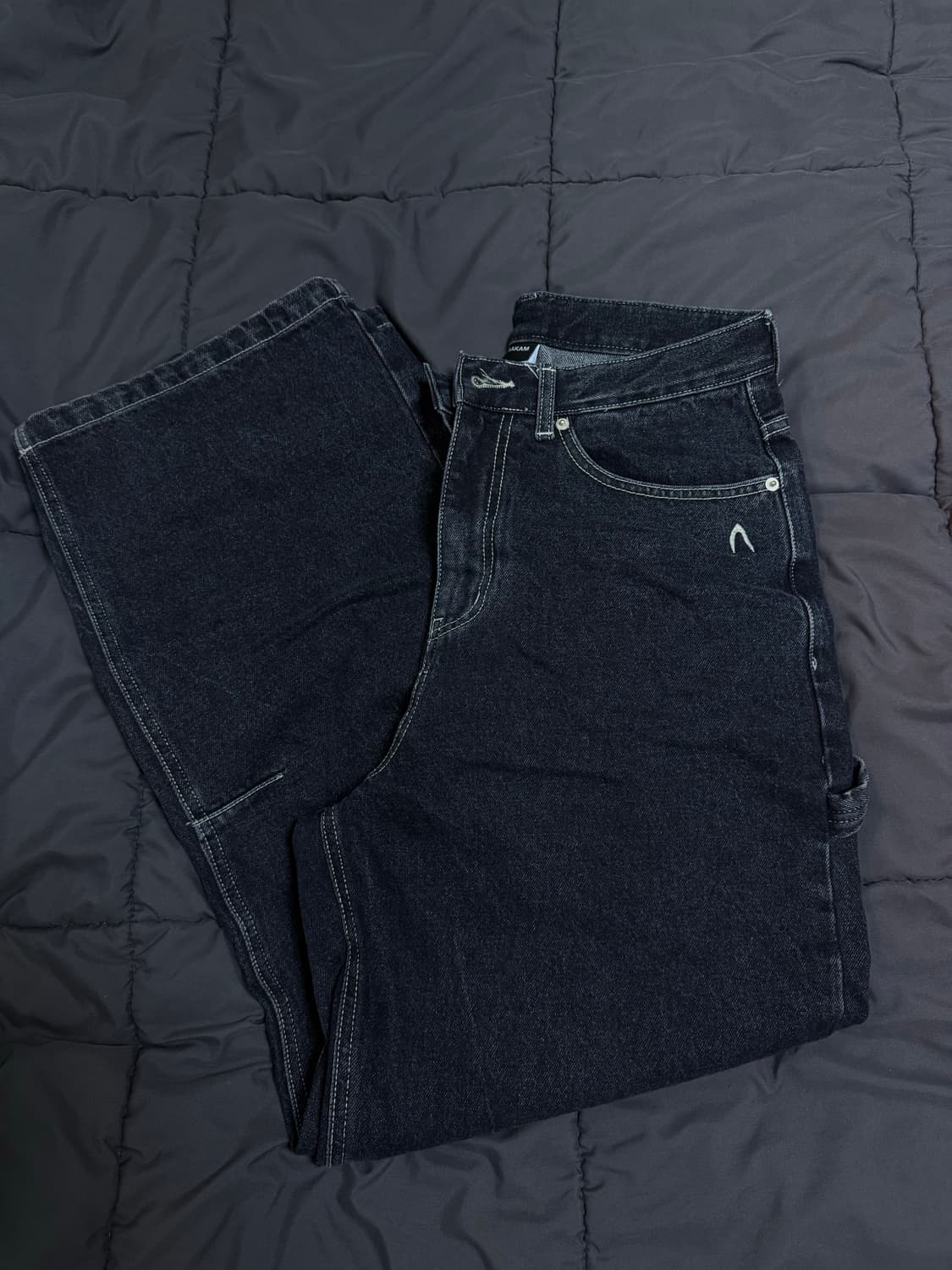 아캄 Needlework Carpenter Denim Pants (Blu 상품이미지2