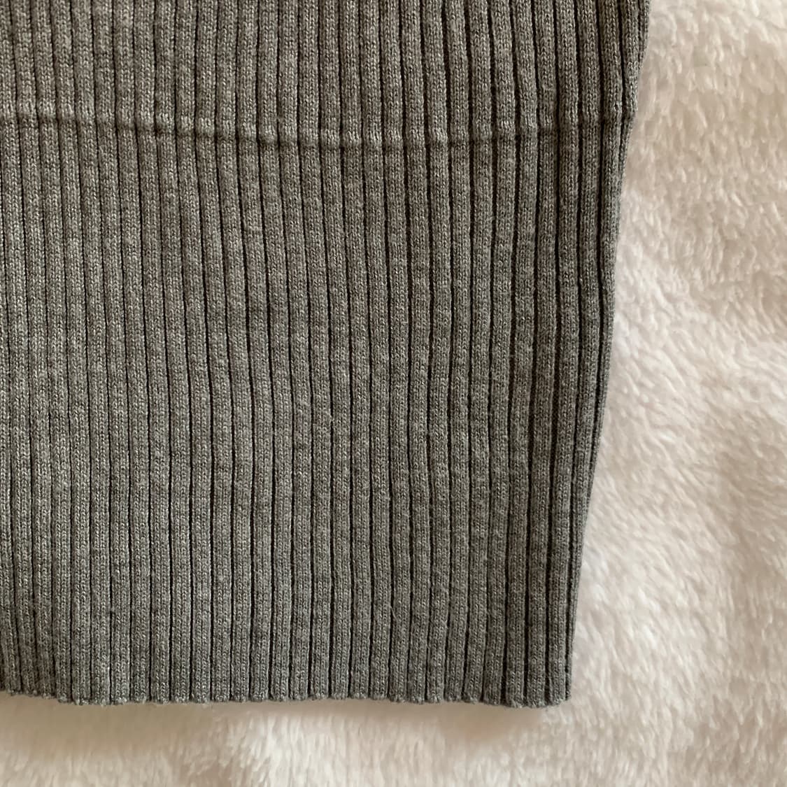 그레이 골지 니트 뷔스티에 레이어드 나시 탑 상품이미지7