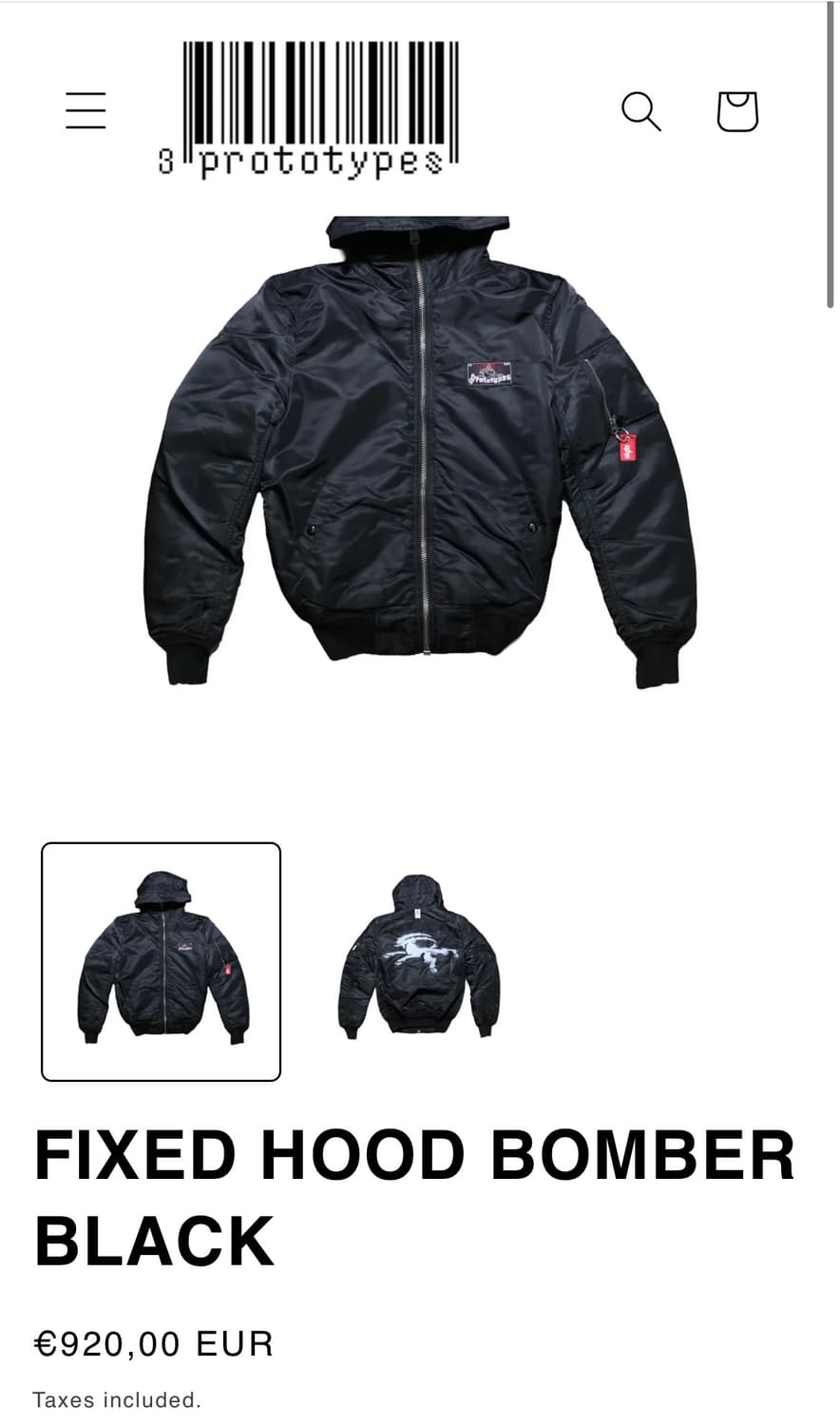 [XL]프로토타입스 x 알파인더스트리 FIXED 후드 봄버 자켓 상품이미지3