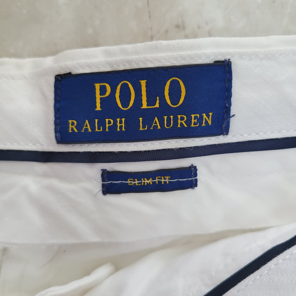 Polo 폴로 랄프로렌 화이트 남성 면바지 슬림핏 상품이미지4