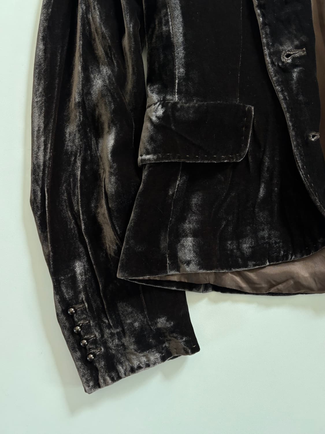 Maxmara 막스마라 다크 브라운 벨벳 자켓  상품이미지4