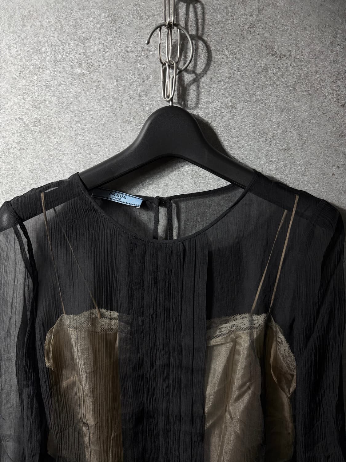 프라다 실크 블라우스탑 상품이미지3