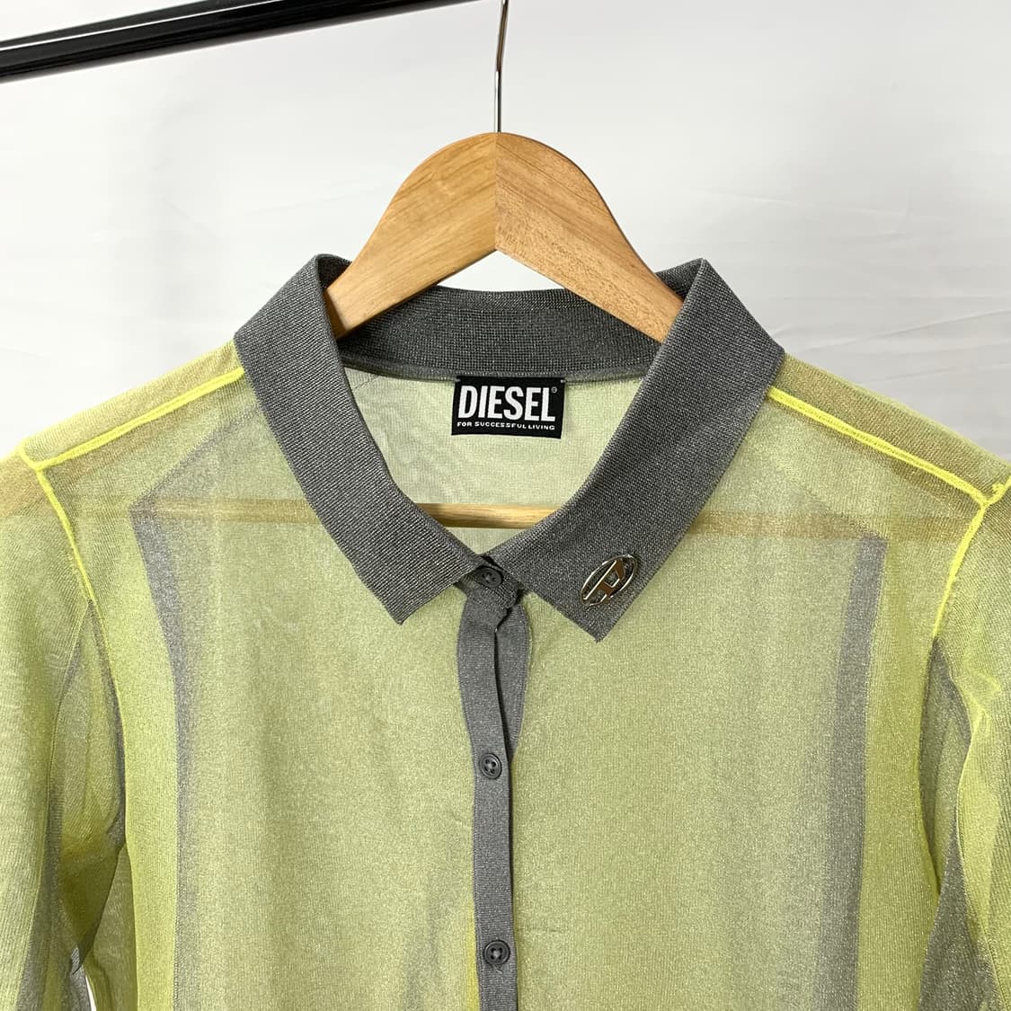 디젤 D링 시스루 레이어드 셔츠 상품이미지3