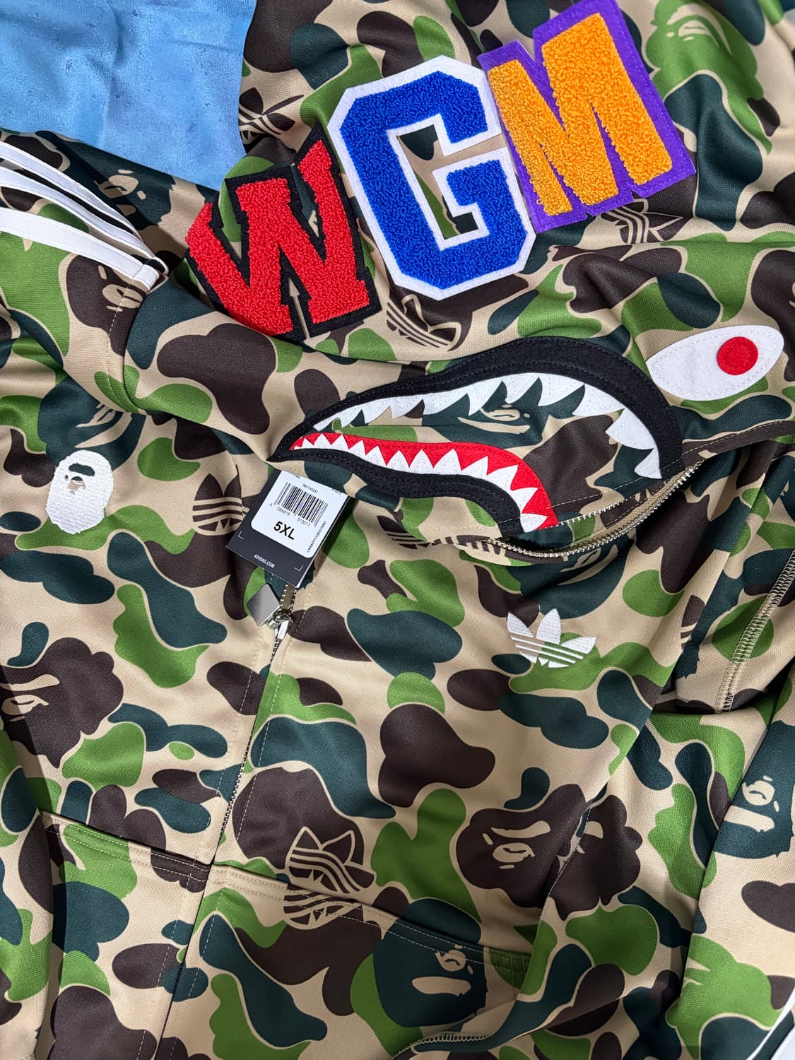 아디다스 베이프 샤크 풀 집 후디 상품이미지1