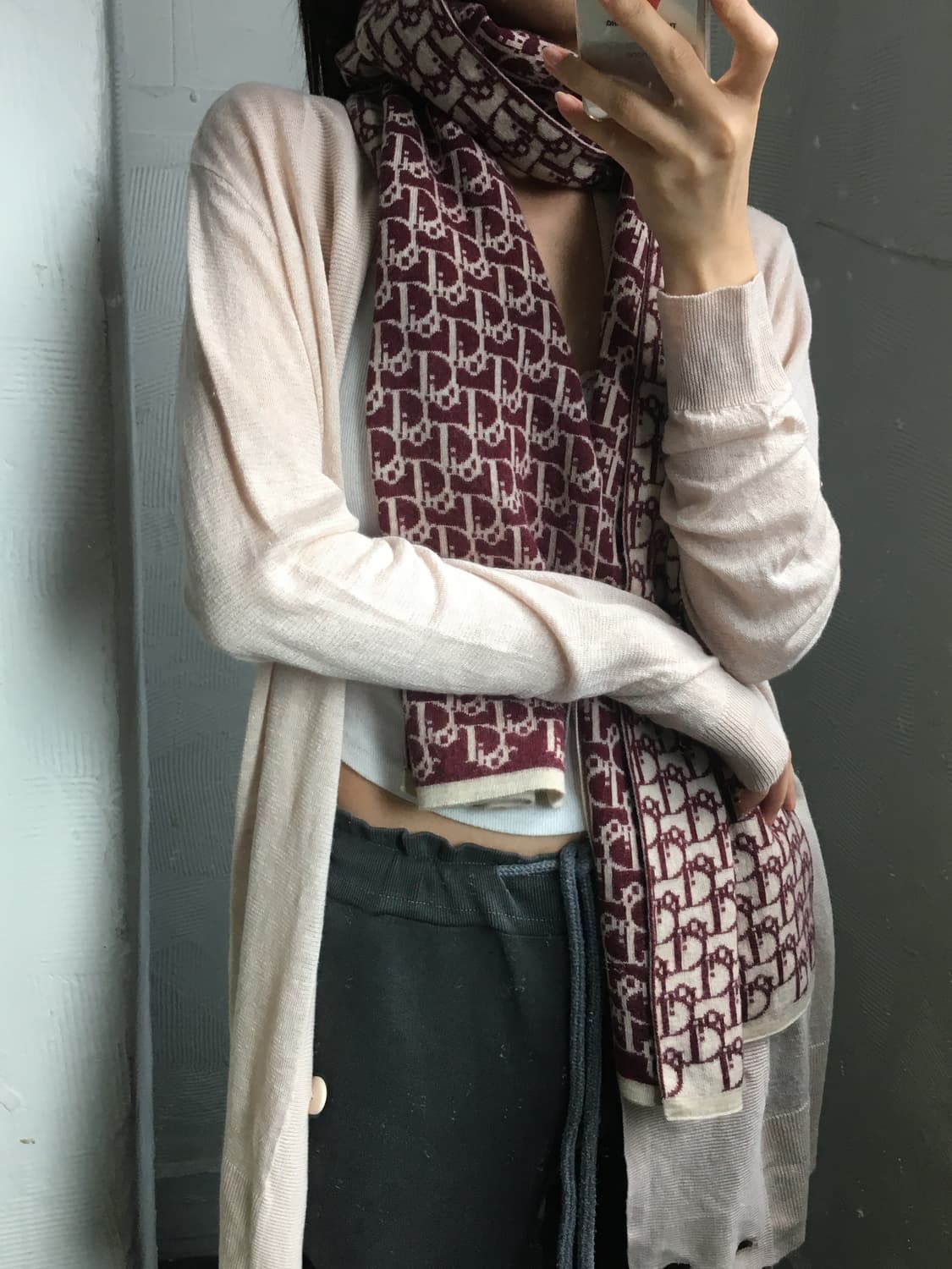 Dior 크리스찬 디올 오블리크 울 머플러 상품이미지1