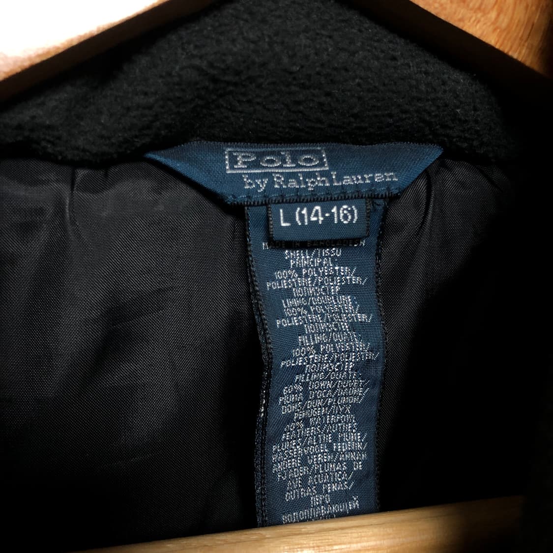 폴로 랄프로렌 푸퍼 패딩 자켓 블랙 상품이미지4