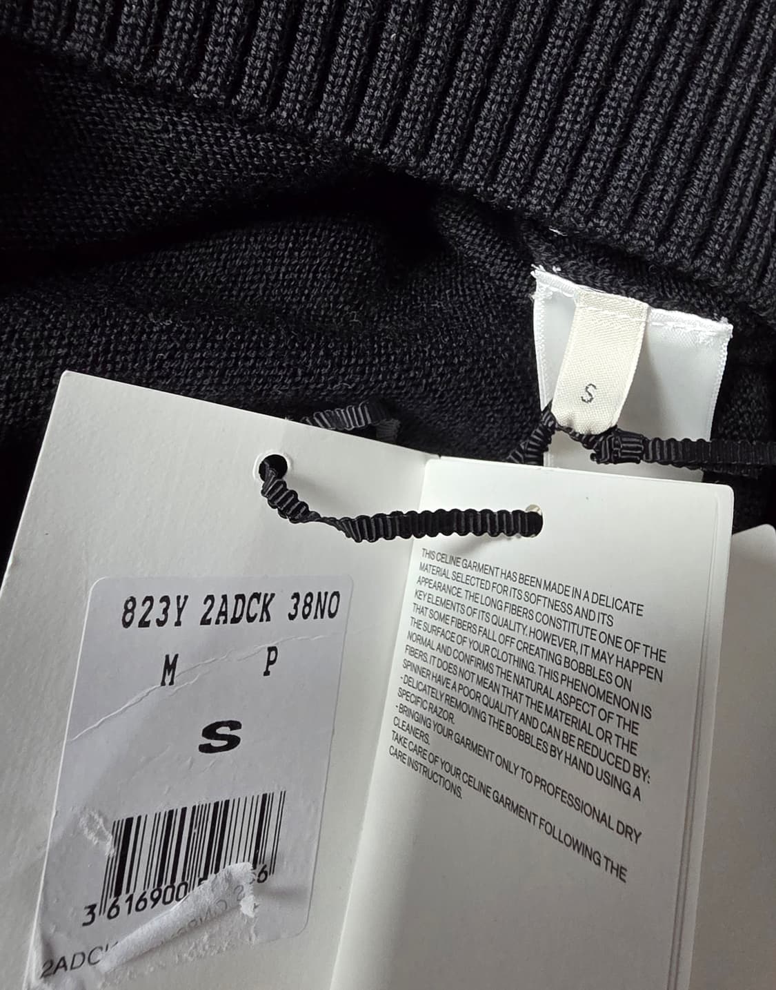 [박보검착용] 셀린느 트리옹프 브이넥 울 스웨터 베스트 블랙 S 사이즈! 상품이미지6
