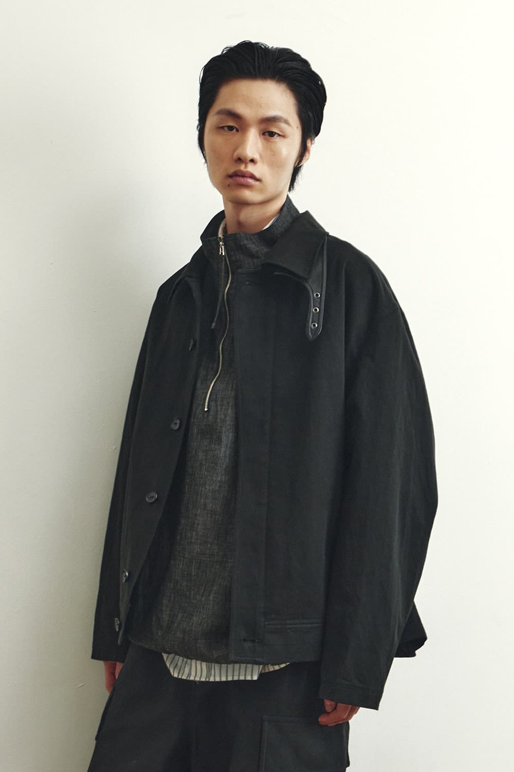 유스 Leather Trim Cotton Jacket 상품이미지2