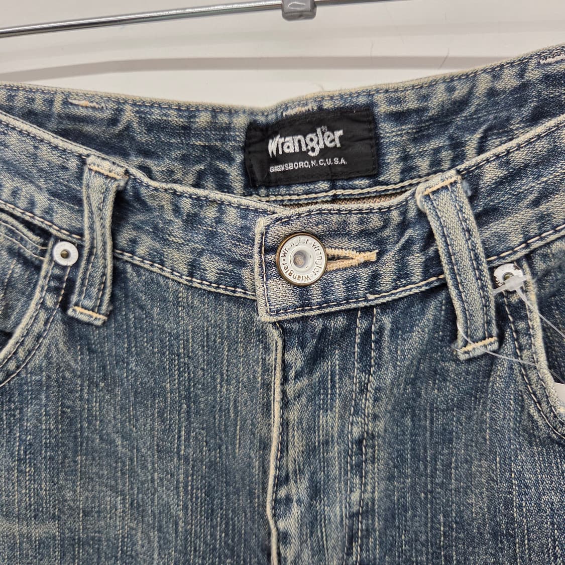랭글러 데님 청바지 빈티지 워싱진 허리32인치 상품이미지3
