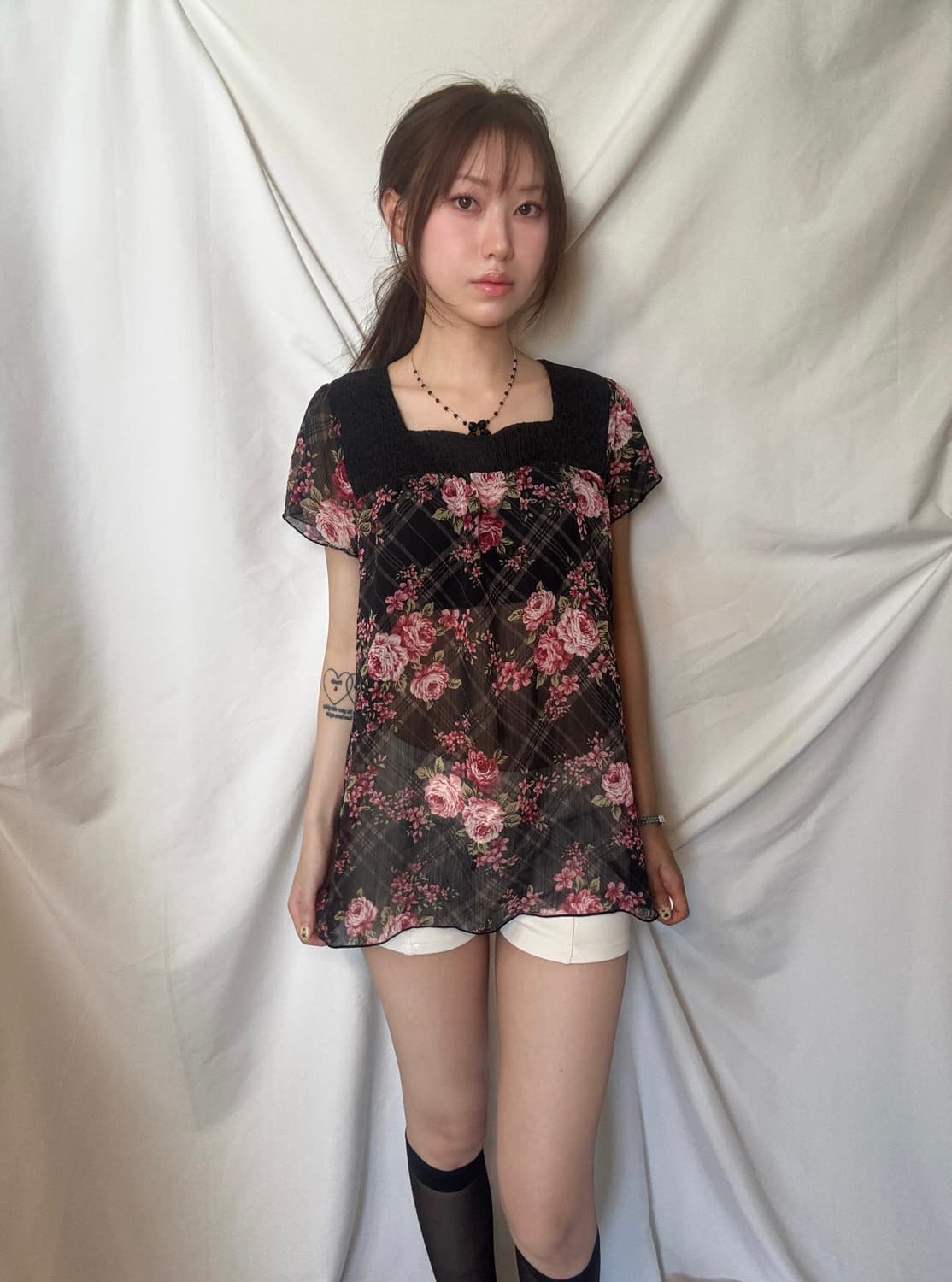 플라워 블라우스 상품이미지3