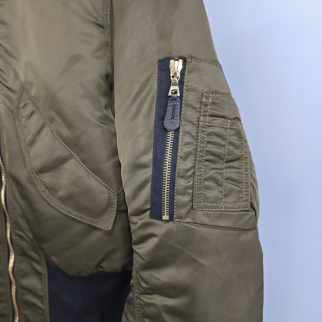 산드로(sandro) 여성 항공점퍼 MA-1 스타일 블루종 카키 1 상품이미지3