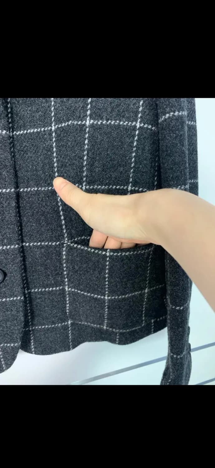 유니클로x이네스 드 라 프레상쥬 체크모직울자켓 상품이미지4