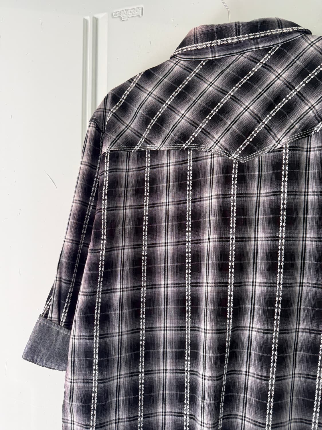 일본빈티지 블랙 체크 웨스턴 원피스 상품이미지10