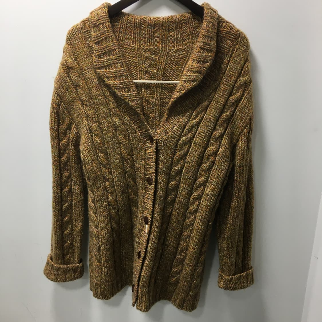 모리걸 브라운 포근 니트 가디건 상품이미지5