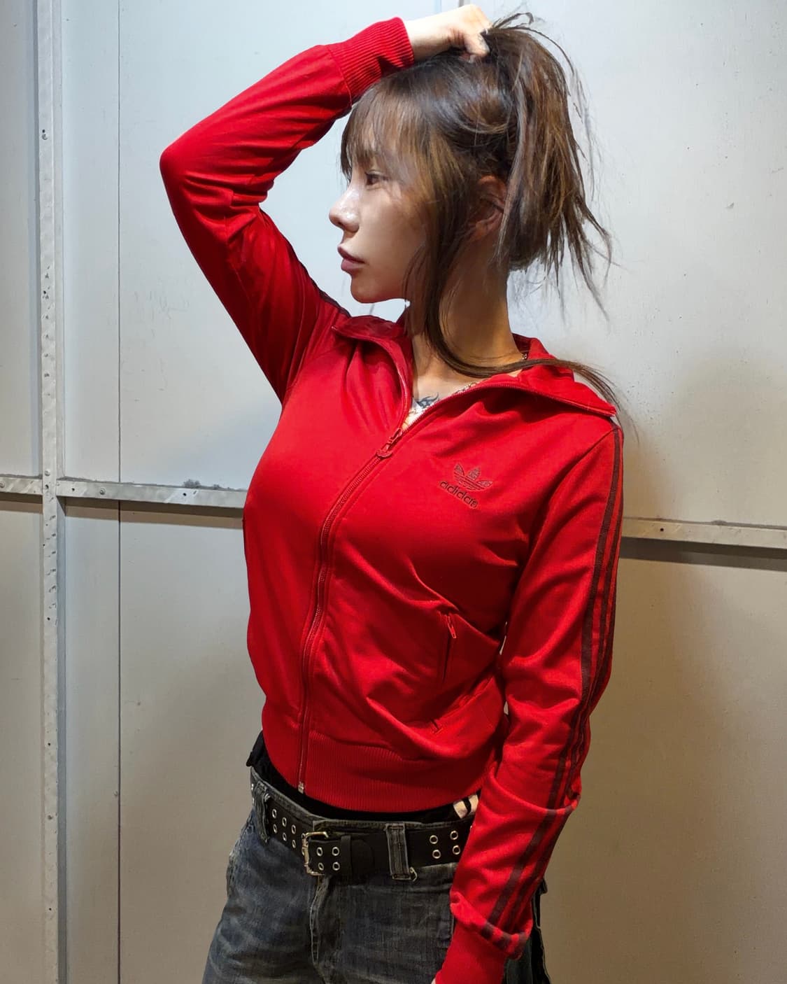 00s ADIDAS Y2K red&brown firebird jersey 상품이미지3