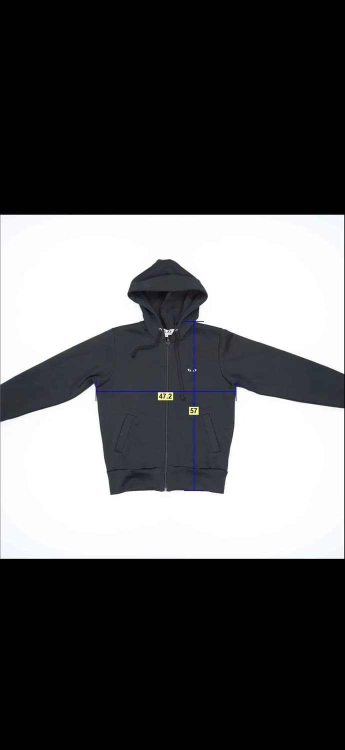 꼼데가르송 여성 빅블랙하트 후드집업 0107H1 상품이미지6