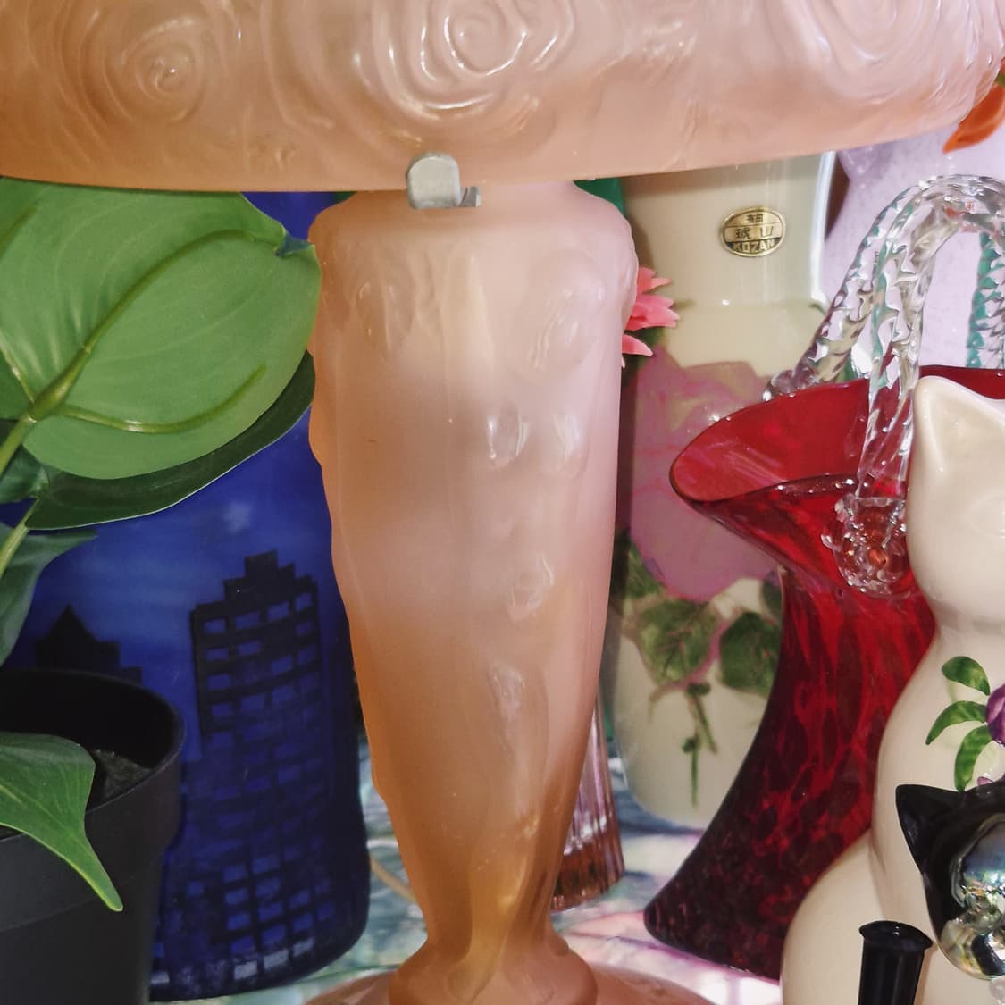 30s 프랑스 아르데코 오리지널 불투명 머쉬룸 램프 상품이미지9