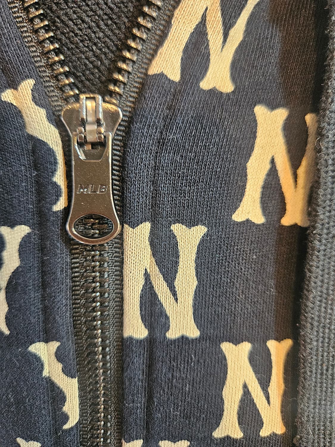 MLB 뉴욕 양키스 NY 패턴 후드 집업 S 상품이미지5