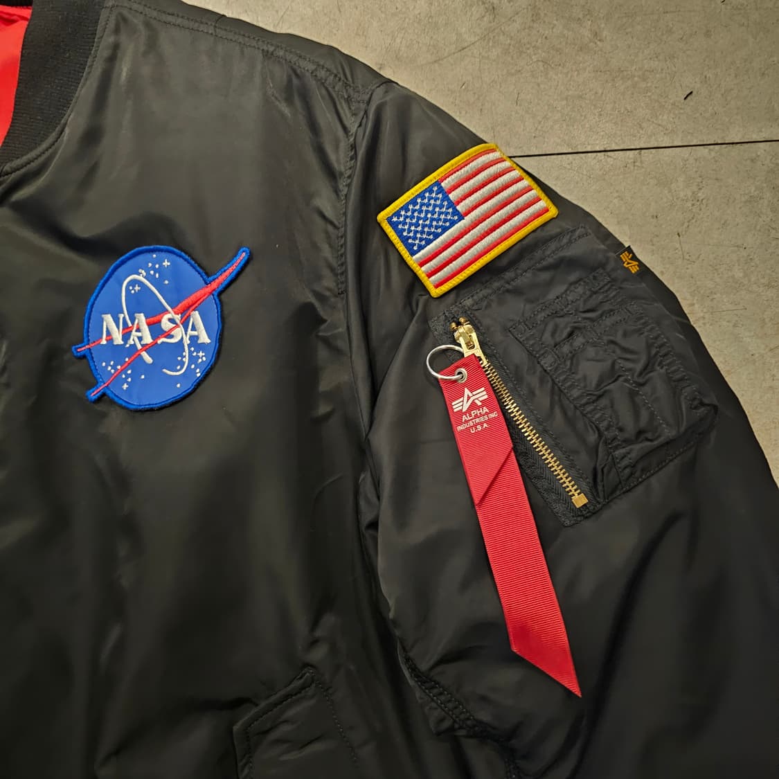 Xl 알파인더스트리 아돌포 ma1 자켓 블랙 상품이미지2