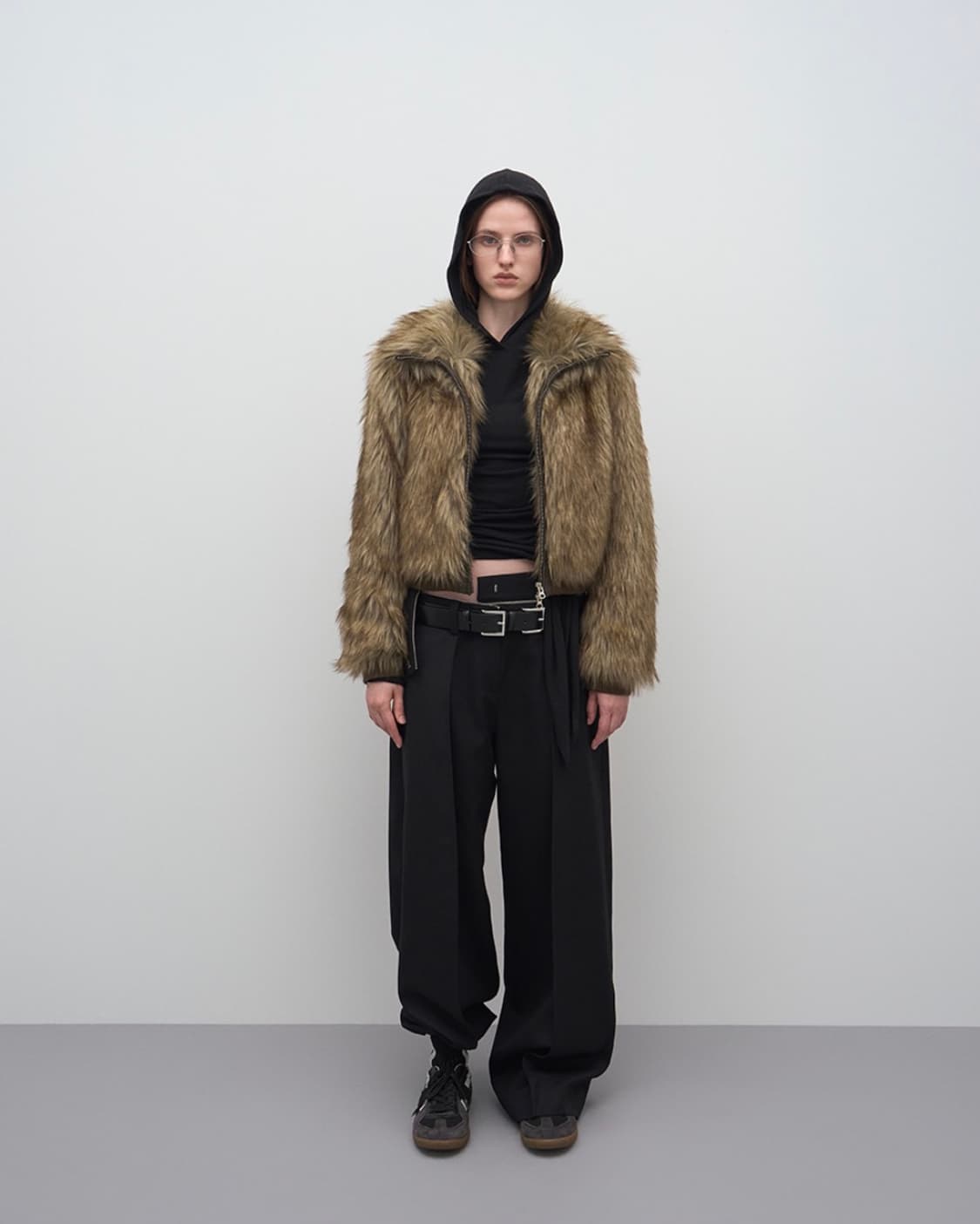 LCDC 엘씨디씨 퍼 집업 자켓 브라운 상품이미지1