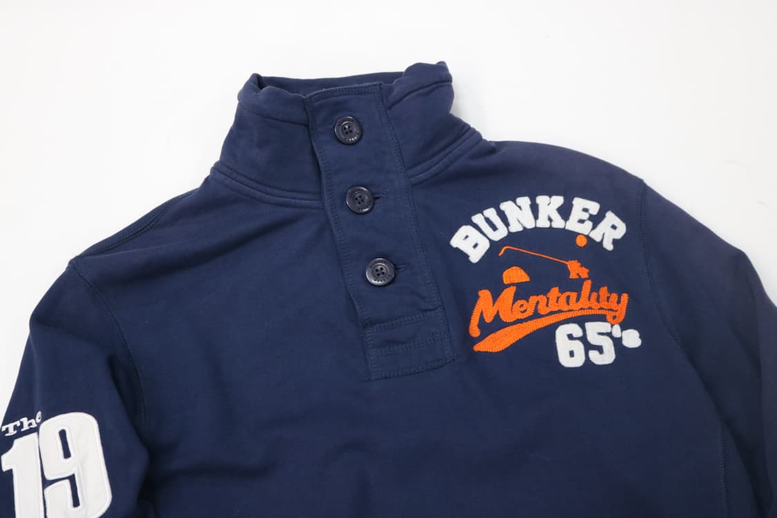 BUNKER Mentalrity 벙커 멘탈리티 빅로고 반집업 스웻셔츠 상품이미지3