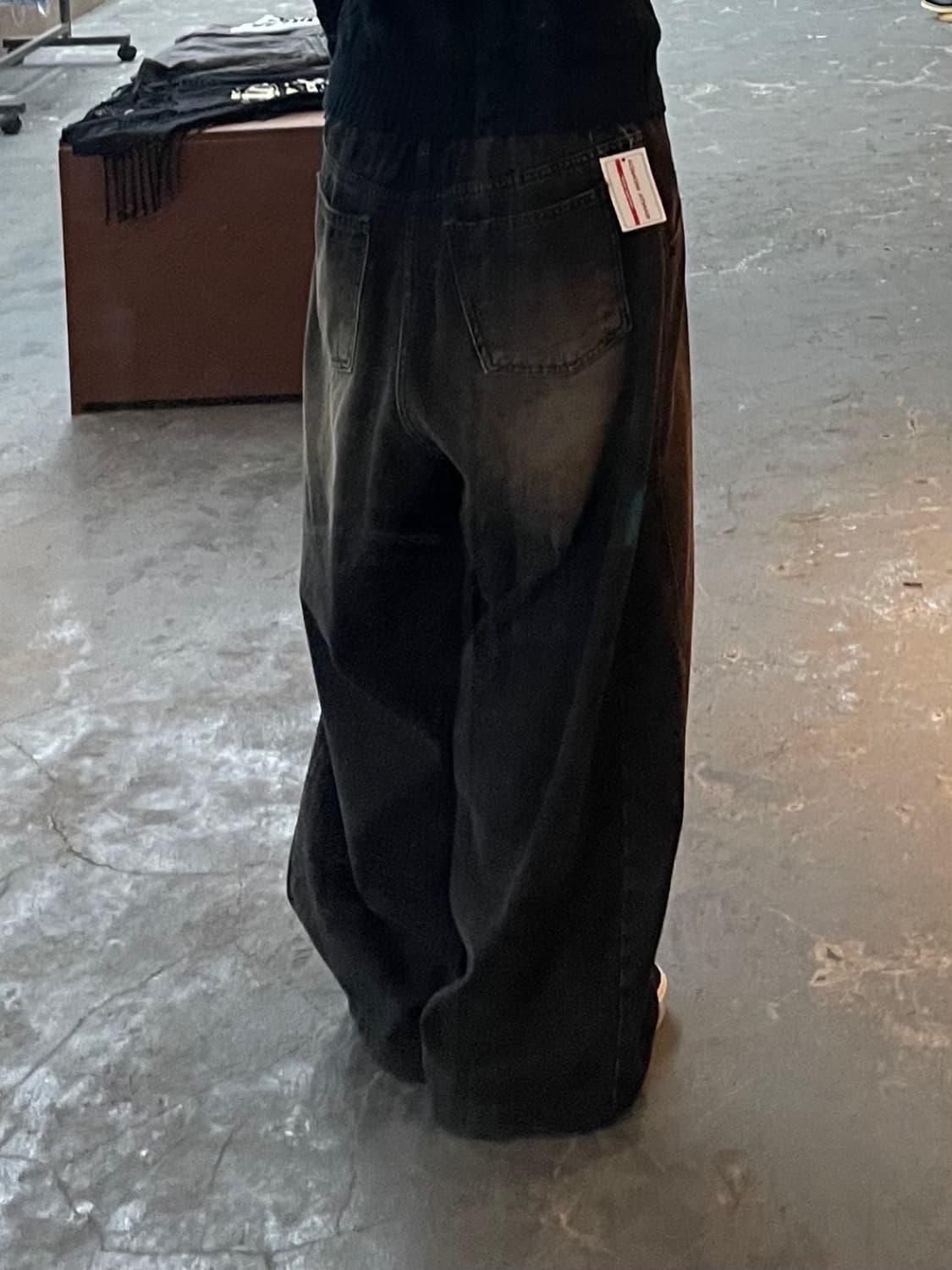 빈티지 글래머 워싱 흑청 데님팬츠 H1040 상품이미지2