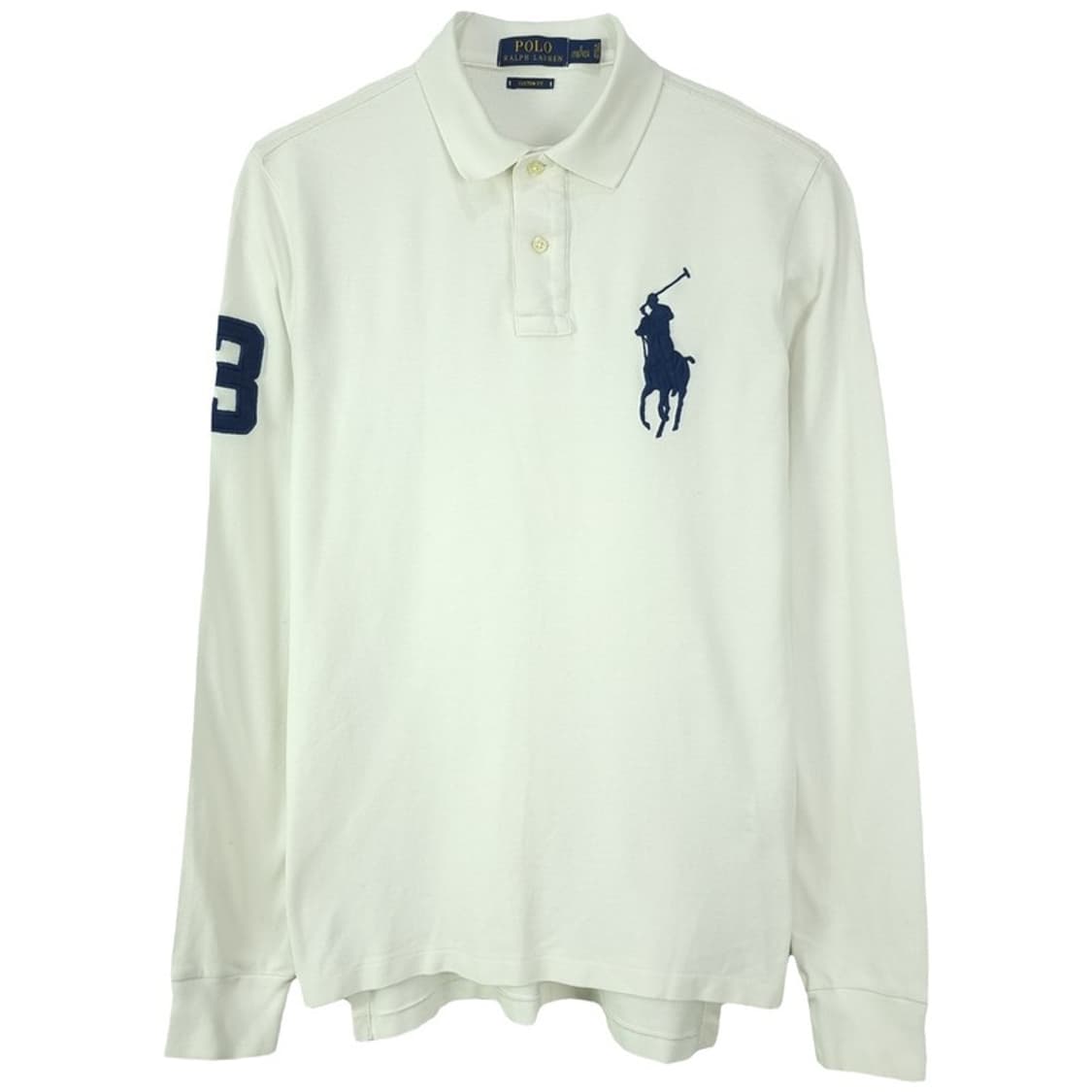 [폴로 랄프로렌] 빅포니 로고 자수 긴팔 카라티 화이트 M18694 상품이미지2
