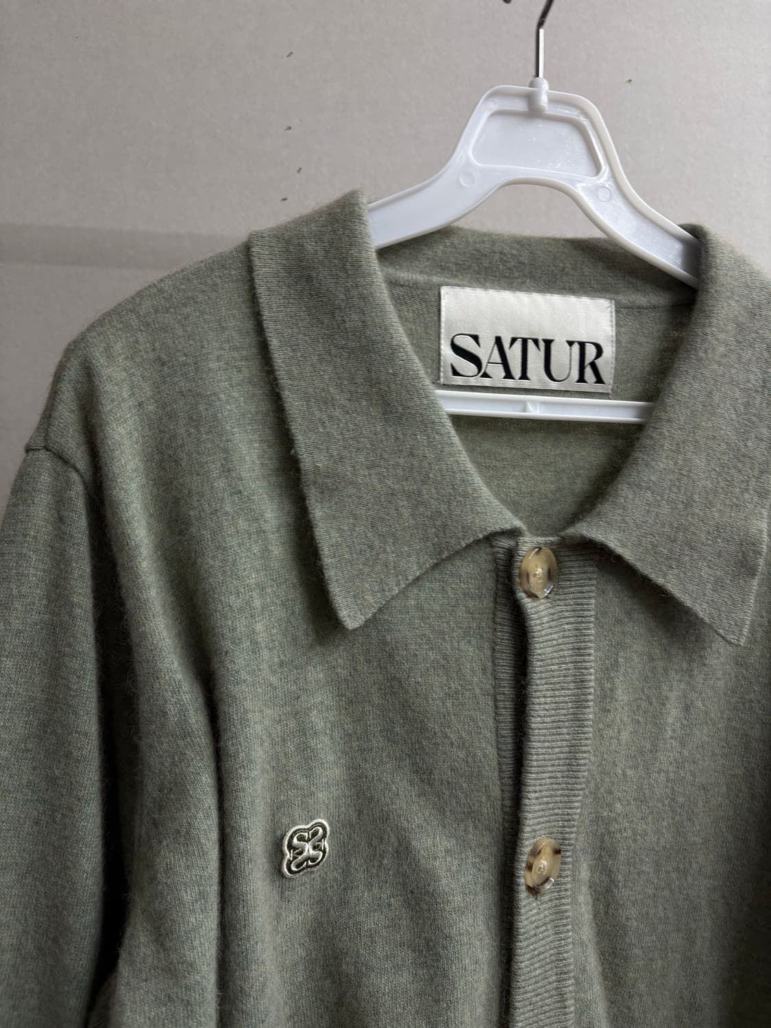 세터 울 그린 가디건 상품이미지3