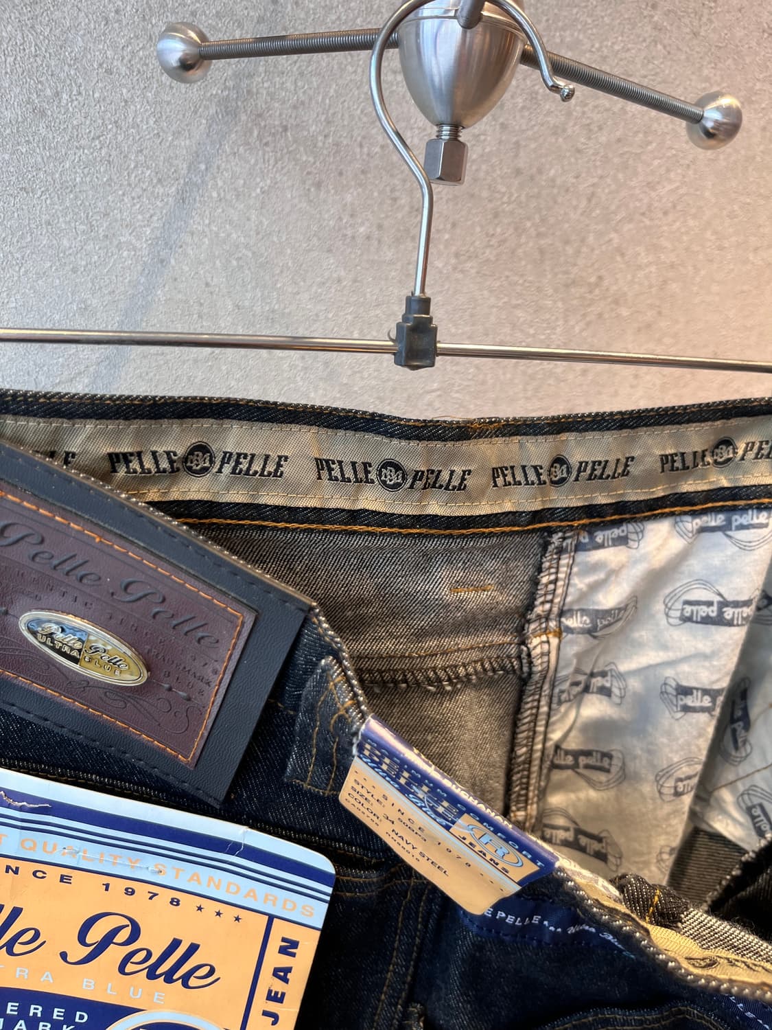 90. 펠레펠레 울트라 블루 진 흑청 데님 버뮤다 팬츠 데드스탁 상품이미지6