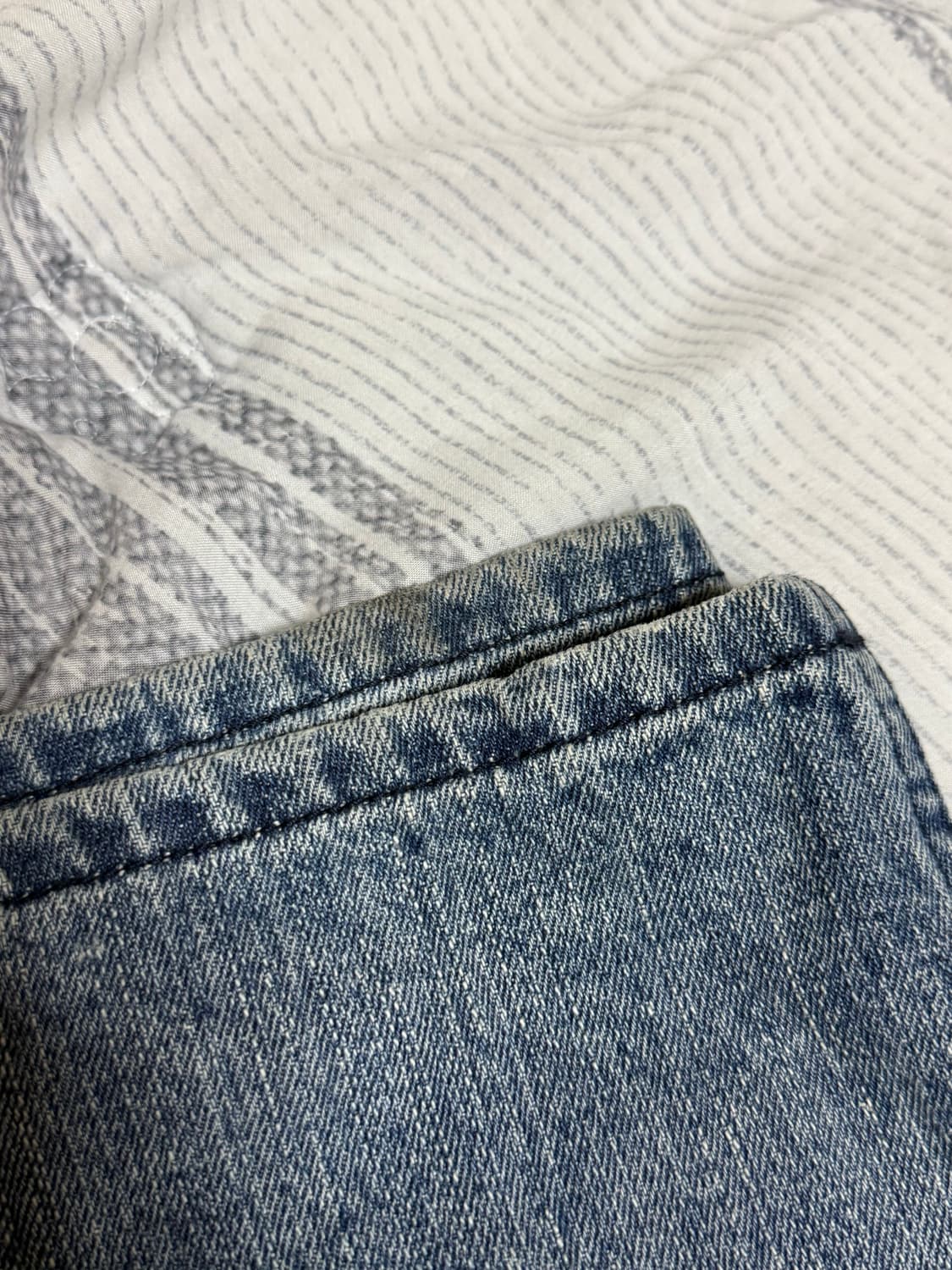 (1/S) 999휴머니티 AV 플리츠 데님 팬츠 넵 블루 상품이미지5