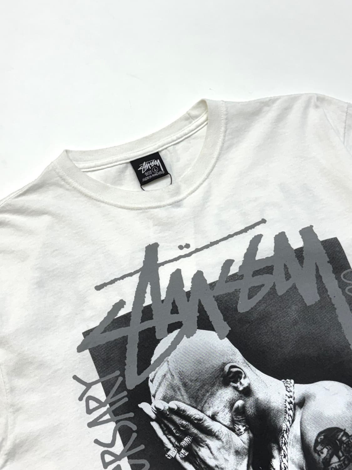 Stussy 스투시  x 골디 메탈헤즈 30주년 협업 반팔 화이트 티셔츠 상품이미지2