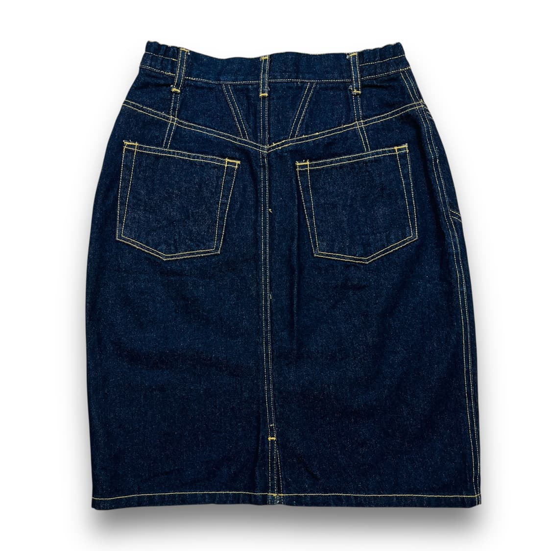 더블 웨스턴 웨이브 스티치 데님 스커트 상품이미지3