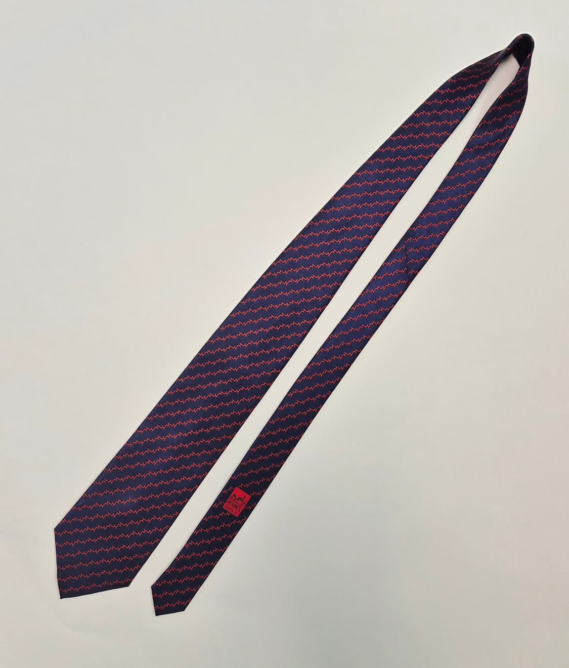 에르메스 실크 네이비 넥타이 (새상품급) 상품이미지2