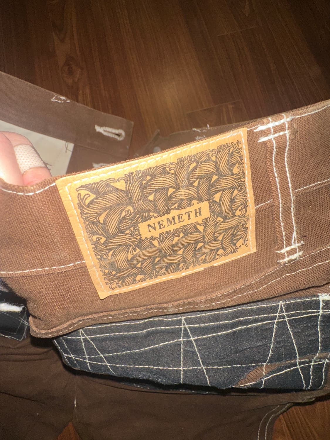 Christopher Nemeth 패치 워크 팬츠 머스타드 상품이미지5